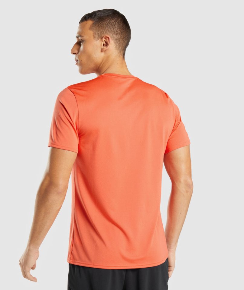 Men's Gymshark Arrival T-Shirts Orange | NZ 8QHFVW